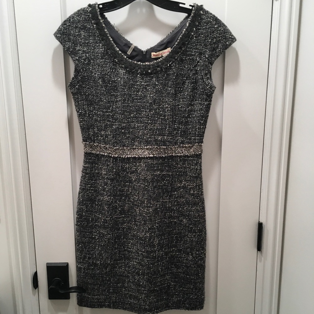 Rebecca Taylor black tweed sheath dress